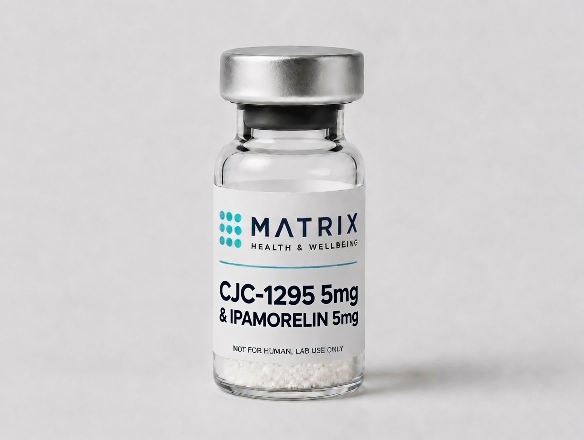 Matrix Health CJC-1295 5mg & Ipamorelin 5mg combo vial — lab use only